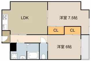 シティーライフ橋本【4階】の間取り