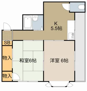 谷コーポ【302号室】の間取り