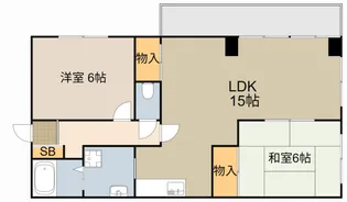 香里さくらハイツⅠ【2階】の間取り
