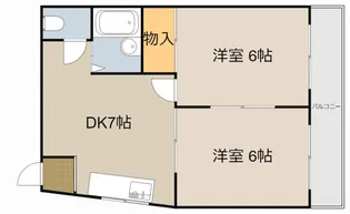 沖町ジュンハイツ【3階】の間取り