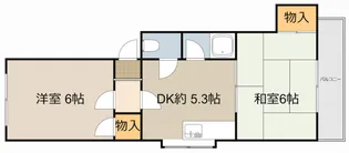 ハイツいわさか【202号室】の間取り