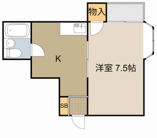 サンライズ堀溝【105号室】の間取り