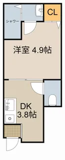 シェスム大和田【1F号室】の間取り