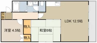 スカイガーデン萱島【402号室】の間取り