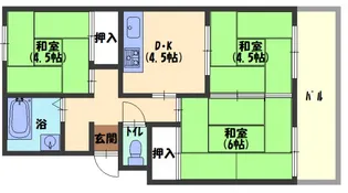 橋田ハイツ【205号室】の間取り