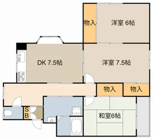 ハイツ北口【3階】の間取り