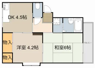 ワールドライフ中田Ⅰ【2階】の間取り