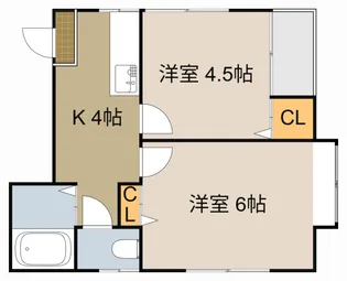 アビタシオン大島【401号室】の間取り