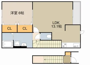 アムールLuster【2階】の間取り