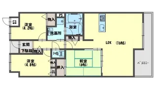 グランソフィア守口【3階】の間取り