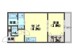 ジーメゾン寝屋川アベニール【1階】の間取り