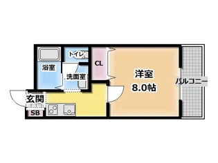 West−Hon。【102号室】の間取り