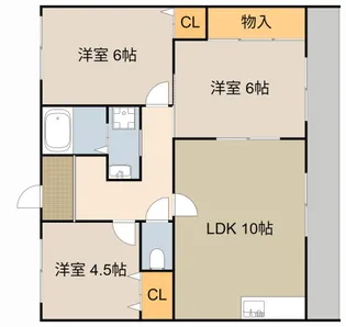 クレールコート【C1号室】の間取り