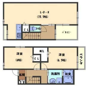 カーサ・ドルチェ【1階】の間取り