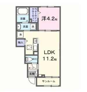 フランアンジュ【1階】の間取り