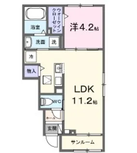 フランアンジュ【1階】の間取り