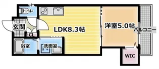 フォレストクリエオーレ宮前町弐番館【1階】の間取り