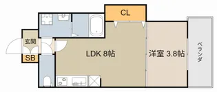 シェリロ香里園【807号室】の間取り