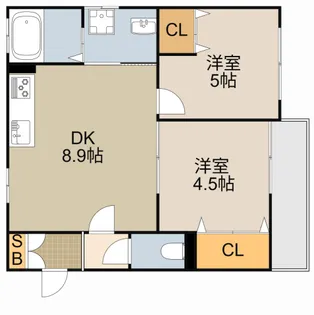 ミモザイズム上野口町【1階】の間取り