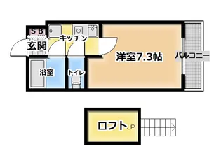 レオパレス南野口【3階】の間取り