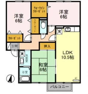 アゼリアパレス NORTH【2階】の間取り