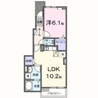 ポンテリブロK・Ⅰ【103号室】の間取り