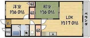 サンハイツ寝屋川【4階】の間取り