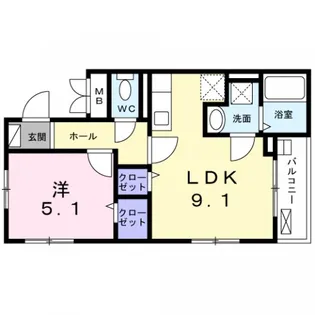 クレイン【1階】の間取り