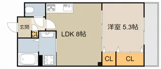 クリエオーレ大池町Ⅰ【2階】の間取り