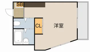 スクエアコート栄町【3階】の間取り
