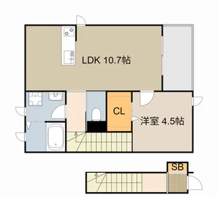 OHANA【2階】の間取り