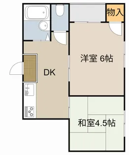 下木田マンション【2階】の間取り