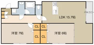 グランデェール【1階】の間取り