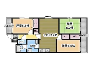 メゾンプレセア【1階】の間取り