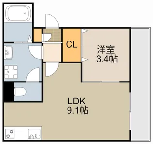 ジーメゾン池田旭町【1階】の間取り