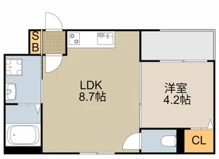 グランディール錦町【1階】の間取り