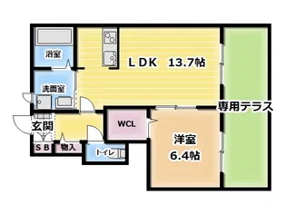 ブルーオニオン【1階】の間取り