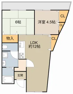 ニューハイツ香里園【403号室】の間取り