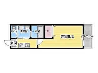 ALEGRIA門真古川町【102号室】の間取り