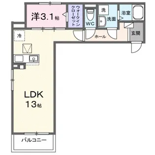 メモワール庭窪【102号室】の間取り