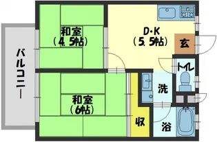 植栄ハイツ【2階】の間取り
