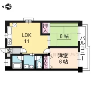 ロイヤルコート西七条【303号室】の間取り