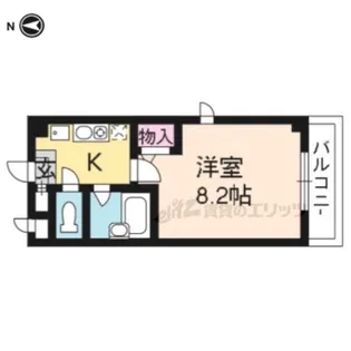 ウォーマス北出【201号室】の間取り