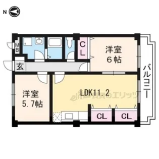 クレストコート【4階】の間取り