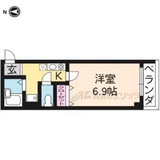 ぱーくさいど15【105号室】の間取り