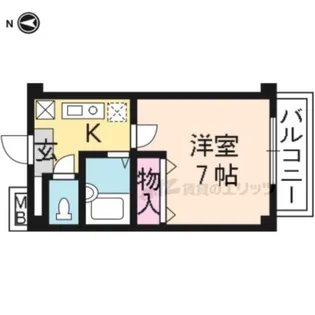 ぱーくさいど15【403号室】の間取り