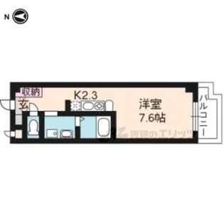 エルフォンセ【405号室】の間取り