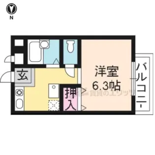 ハイツヴィオレ紫明【210号室】の間取り