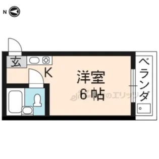 ラポルテ伏見【201号室】の間取り