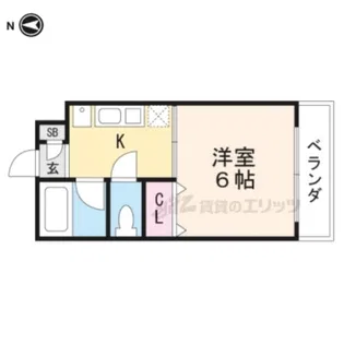グランレブリー桂有栖川?【108号室】の間取り